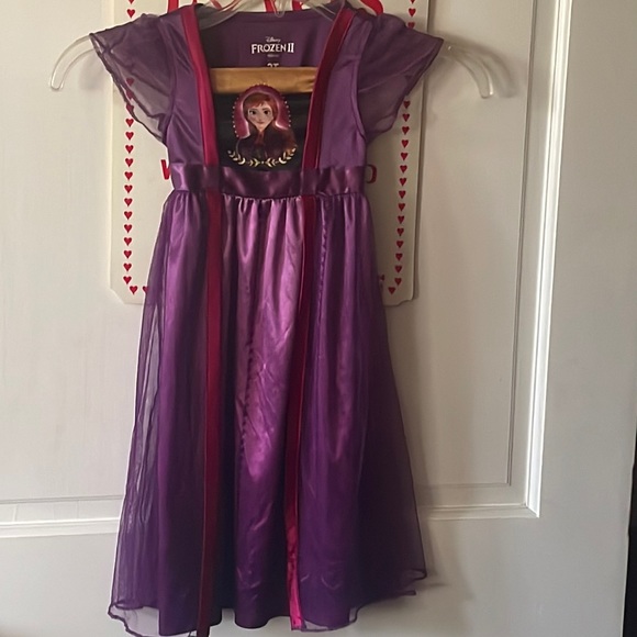 Frozen 2 Anna Toddler Girls Short Sleeve Fantasy Nightgown Pajamas (2T-)